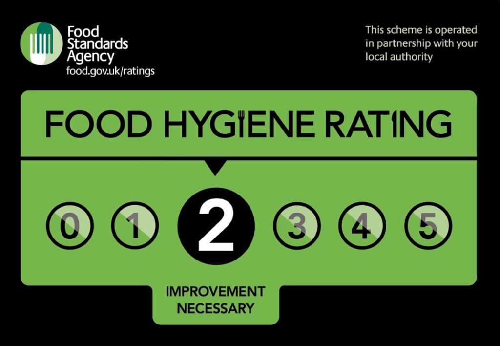 2 hygiene rating 1